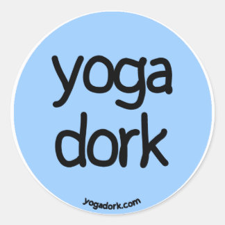 Sticker Rond bâton de yogadork rond bleu