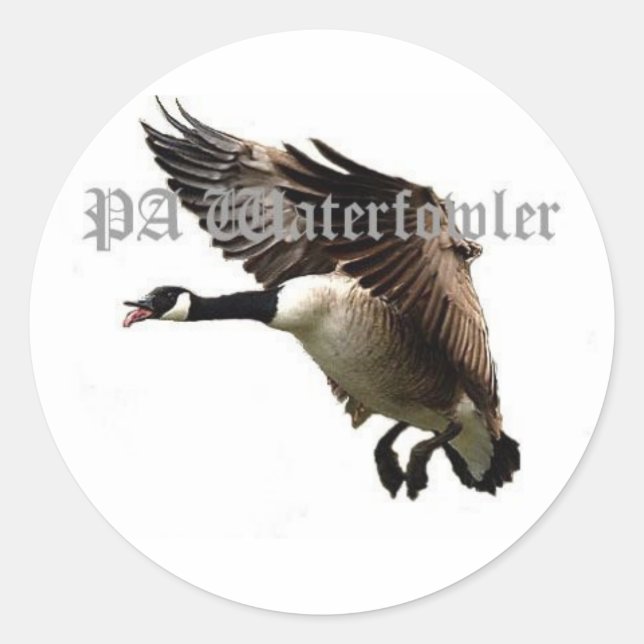 Sticker Rond Bâton d'oie Pa Waterfowler (Devant)