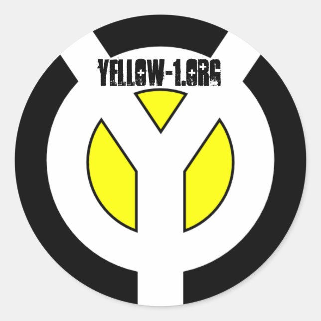 Sticker Rond Bâton jaune (Devant)