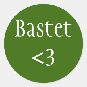 Sticker Rond Bâtonnet d'amour de la déesse égyptienne Bastet