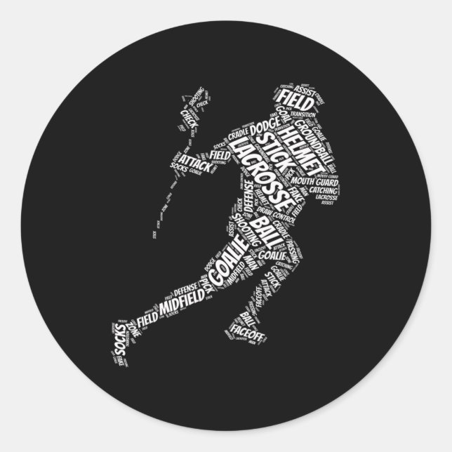 Sticker Rond bâtons de crosse pour garçons Sports & Fitness coo (Devant)