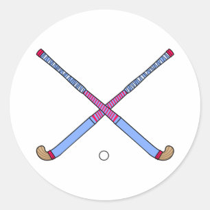 Sticker Rond Bâtons de hockey sur gazon