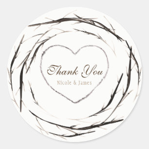 Sticker Rond Bâtons rustiques Bracelets Bracelets Wreath Favori