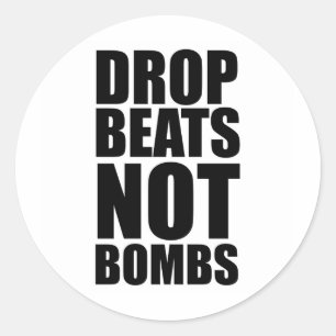 Sticker Rond Bats de largage pas de bombes