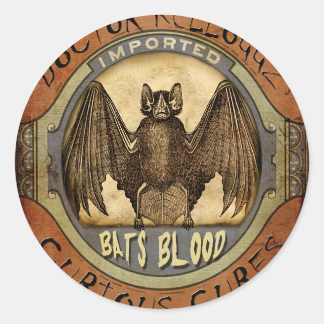 Sticker Rond Bats sang (Devant)