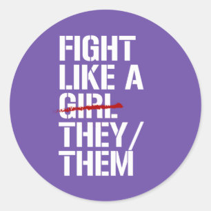 Sticker Rond Bats-toi comme un iel