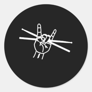 Sticker Rond Batterie tambour tambour tambour batteur