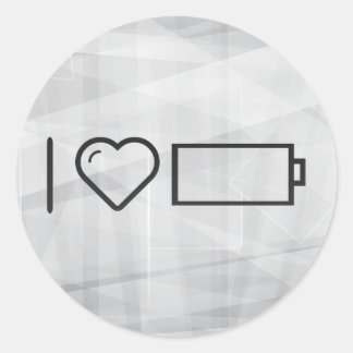 Sticker Rond Batteries vides cool