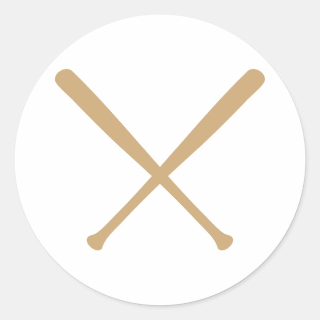 Sticker Rond battes de baseball croisées (Devant)