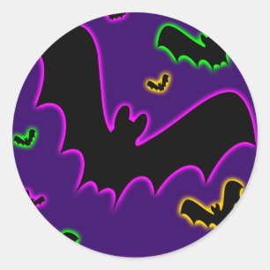 Sticker Rond Battes de lueur de vampire