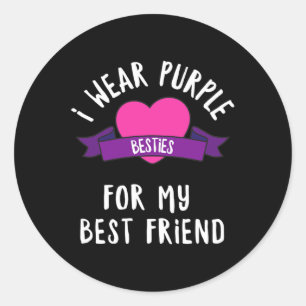 Sticker Rond Battre Alzheimers Porte Le Violet Pour Mon Meilleu