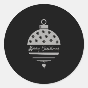 Sticker Rond Bauble de Noël Joyeux Noël