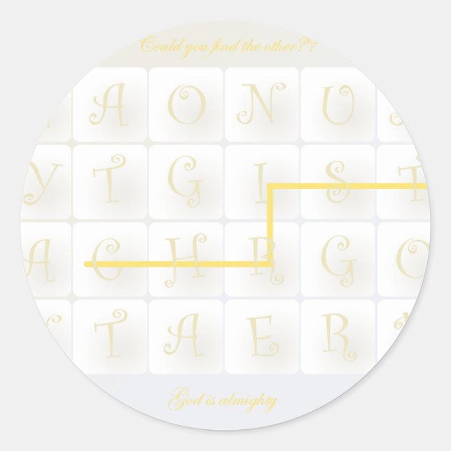 Sticker Rond bavarder le christ (Devant)