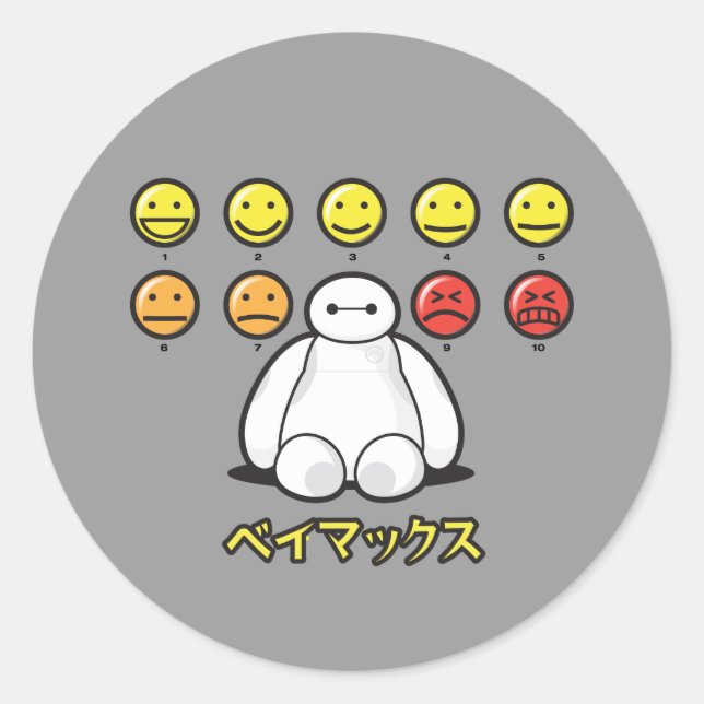 Sticker Rond Baymax Emojicons (Devant)
