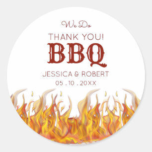 Sticker Rond BBQ Flaming Hot 