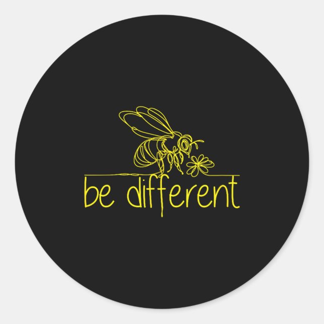 Sticker Rond Be Different  (Devant)