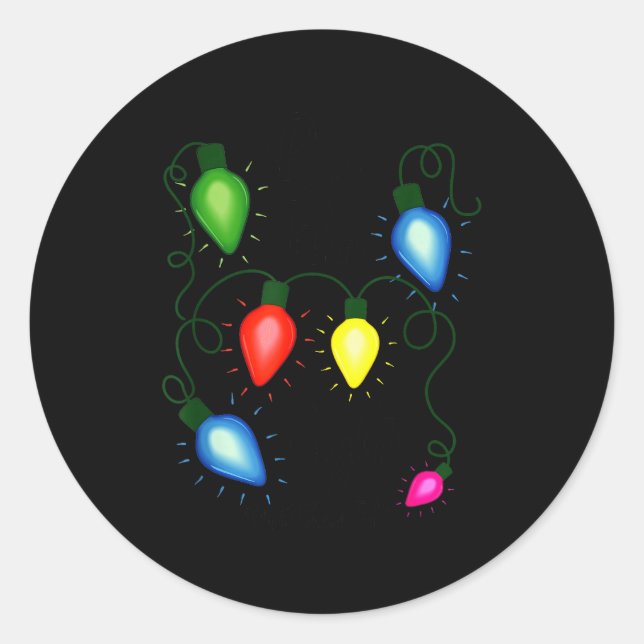 Sticker Rond Be The Light Christmas Lights Matthew 5_14 Bible C (Devant)