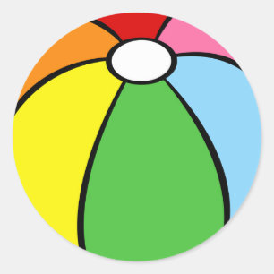 Sticker Rond Beach Ball