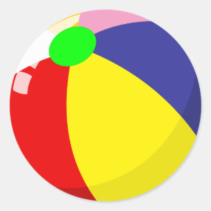 Sticker Rond Beach Ball
