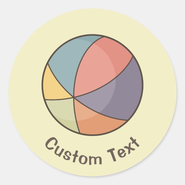 Sticker Rond Beach Ball (Devant)