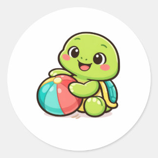 Sticker Rond Beach Ball Play