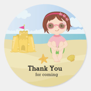 Sticker Rond Beach Party