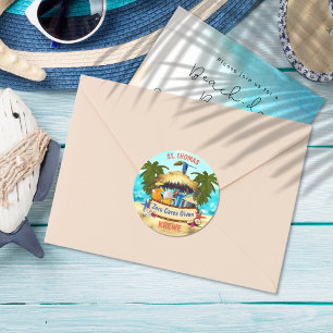 Sticker Rond Beach Tiki Bar