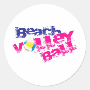 Sticker Rond Beach Volleyball