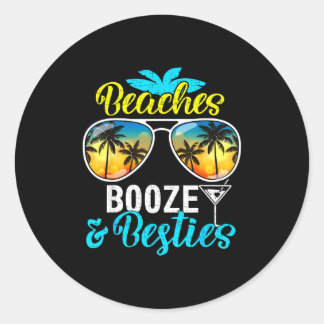 Sticker Rond Beaches booze besties girls trip 2026 florida