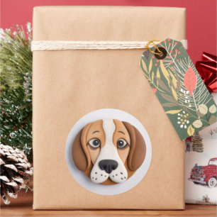 Sticker Rond Beagle Un Beau Cookie Inspiré