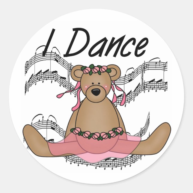 Sticker Rond Bear Ballet Dancer (Devant)