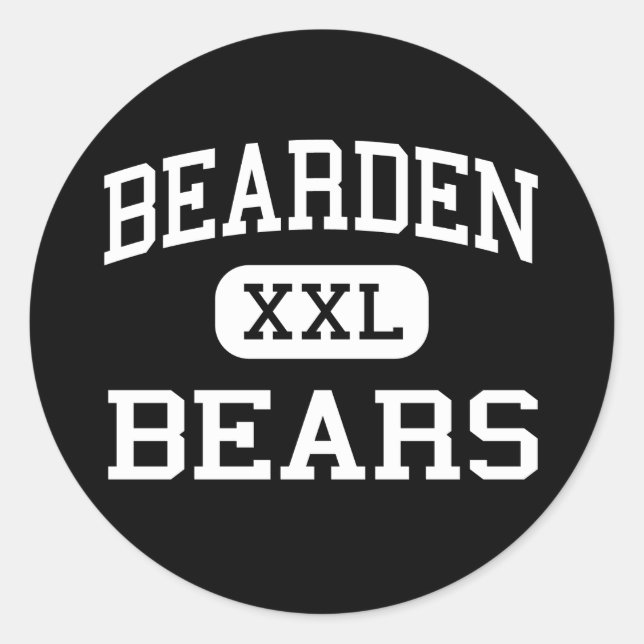 Sticker Rond Bearden - Ours - Lycée - Bearden Arkansas (Devant)