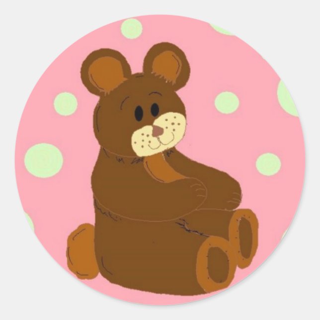Sticker Rond Beary Cute (Devant)