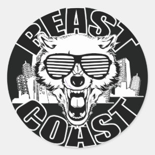 Sticker rond Beast Coast