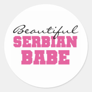 Sticker Rond Beau bébé serbe
