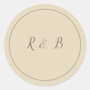 Sticker Rond Beau Brown