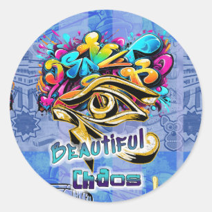 Sticker Rond Beau Chaos, rond