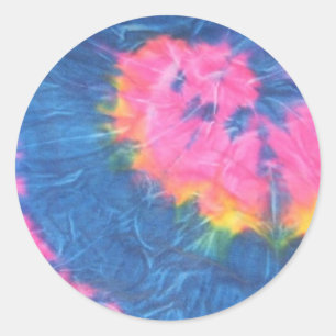 Sticker Rond Beau colorant de cravate Autocollant-Rétro