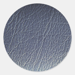 Sticker Rond Beau cuir bleu