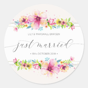 Sticker Rond Beau Mariage marié  Sceau d'autocollant