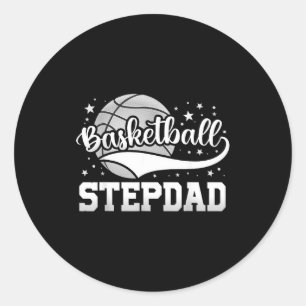 Sticker Rond Beau-père de basketball joueur de basketball