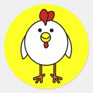 Sticker Rond Beau poulet
