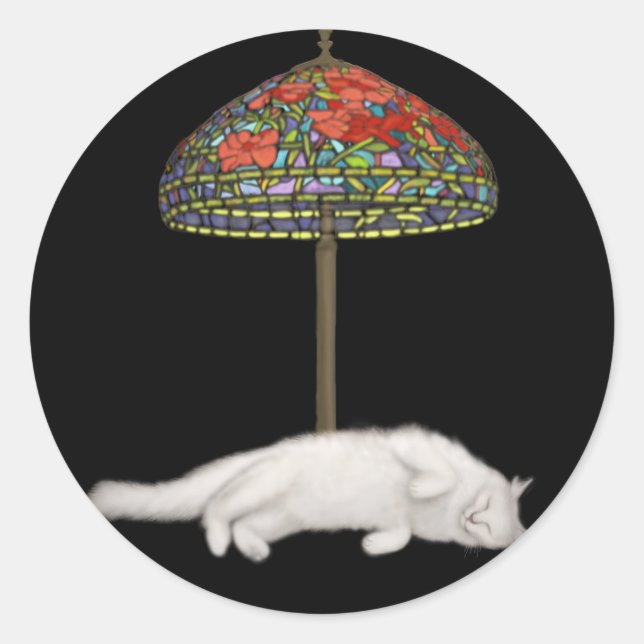 Sticker Rond Beau Suntans sous une lampe (Devant)