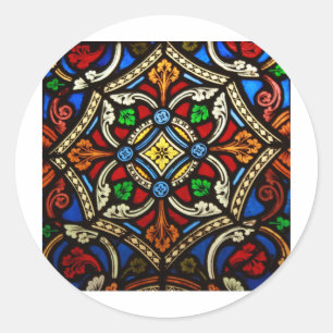 Sticker Rond Beau Verre De Tissu Religieux
