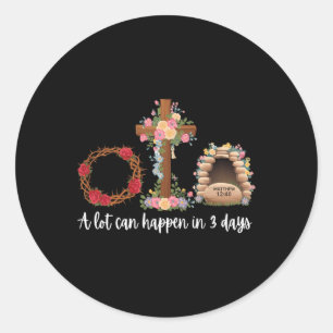 Sticker Rond Beaucoup Peuvent Arriver En 3 Jours Floral Cross C