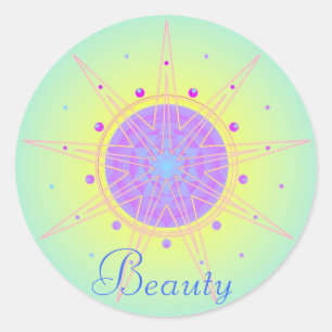 Sticker Rond Beauté (Autocollant de vertu)