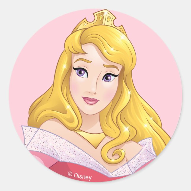 Sticker Rond Beauté dormante | Princesses ! (Devant)