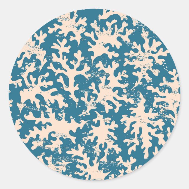 Sticker Rond Beautiful Coral (Devant)