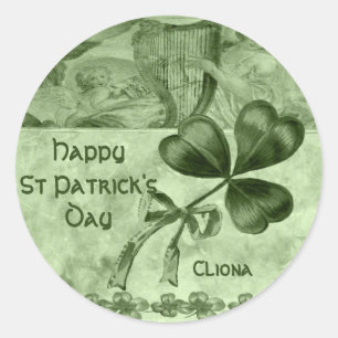 Sticker Rond Beaux shamrocks
