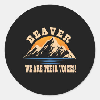 Sticker Rond Beaver pour
